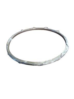 Sterling Silver Textured Bangle Bracelet By Ariva 7.5" Diameter Made In Thailand